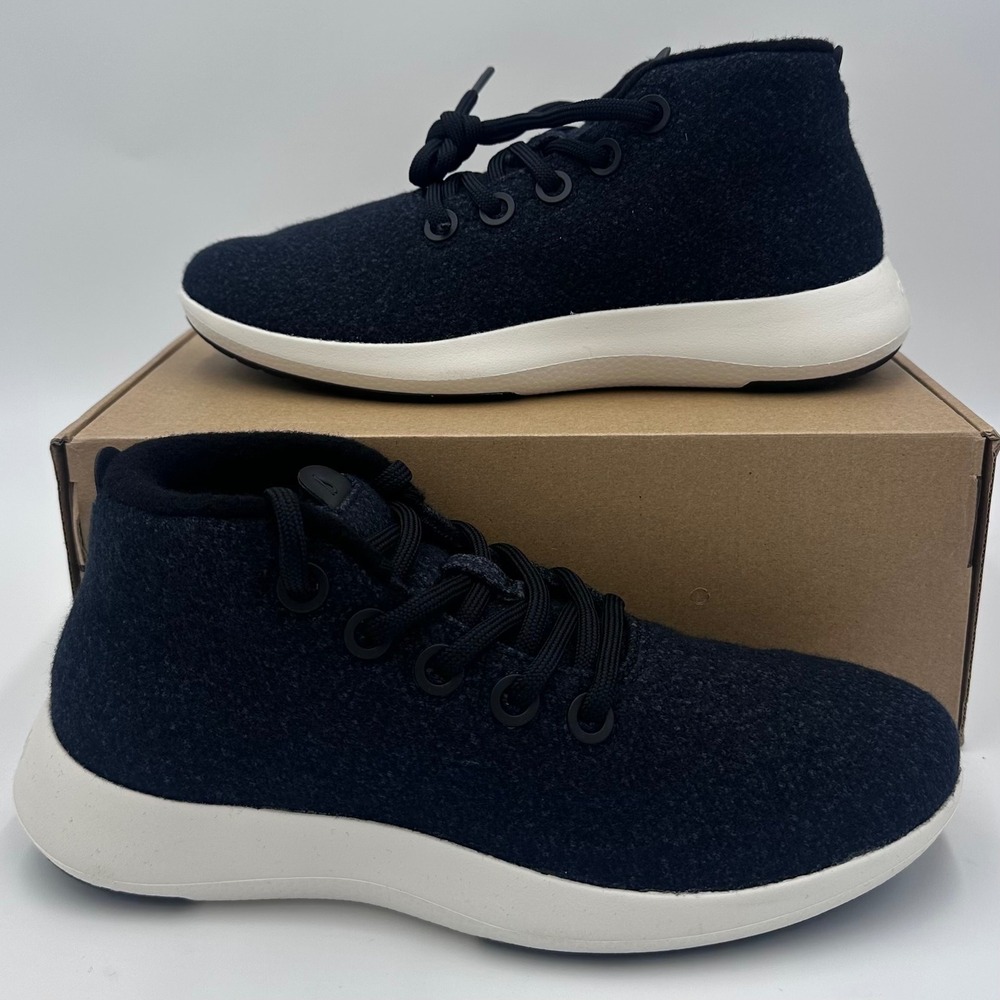 Allbirds Wool Mizzles Sneakers Womens 9 Black High Top Water Repellent Wool